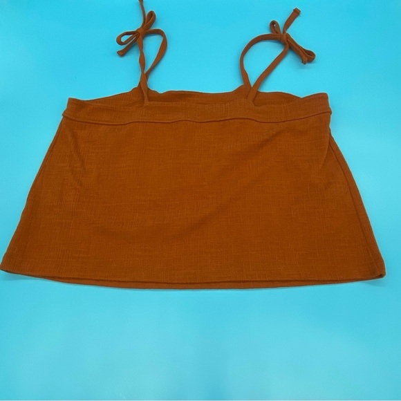 Madewell Crosshatch Cropped Tie Strap Tank Top Size XL - Picture 3 of 7